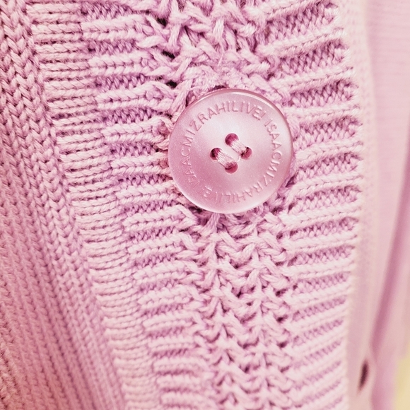 ISAAC MIZAHRI Live!  BUTTON DOWN CARDIGAN SIZE M - Picture 4 of 13